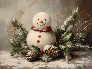 Cozy Winter Snowman