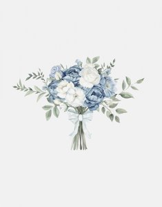 Gentle Blue Floral Bouquet by Jolly and Dash
