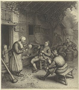 Peasants on the Terrace of an Inn by Jonas Suyderhoef