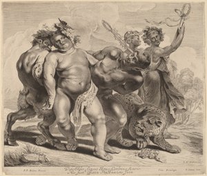 Drunkenness of Bacchus by Jonas Suyderhoff after Sir Peter Paul Rubens