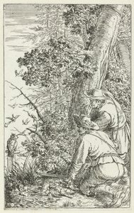Bird Hunters with Owl