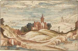 Landscape with Chateau on a Hill by Joos de Momper II