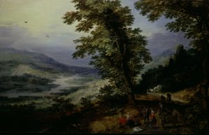 Mountain Road with Travelers by Joos de Momper II