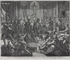 A House of Ill-Fame, engraved by Johannes Sadeler I