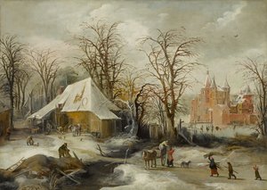 Winter Landscape by Joos or Josse de The Younger Momper