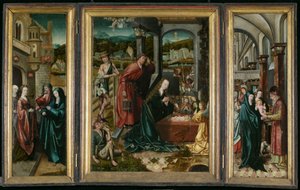 Triptych of Bethlehem by Joos van (attr. to) Cleve