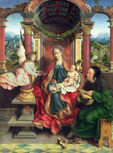 The Holy Family, centre panel of a triptych