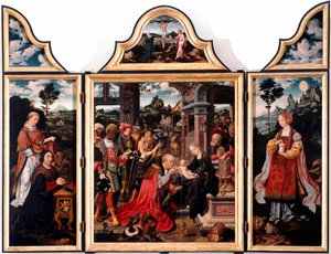 Triptych of Adoration of the Magi by Joos van Cleve