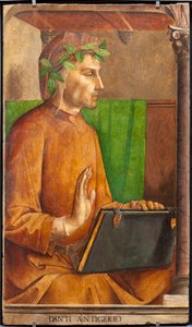 Effigy of Dante Alighieri by Joos van Gent (fl.1460 75)
