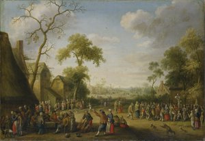 Village Scene, 1637 by Joost Cornelisz. Droochsloot