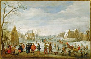 Winter Landscape with Skaters