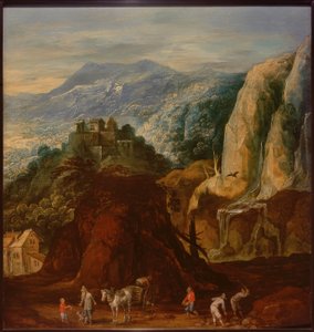 Rocky Landscape with Staffage by Joos or Josse de Momper
