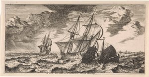 A Pilot Boarding a Ship by Joost van Geel