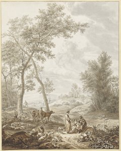 Jacob with Rachel and Leah in Landscape