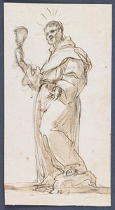 Standing Male Saint Holding a Chalice, late 17th century