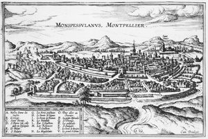 Map of Montpellier, from 