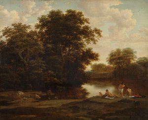 Landscape with Bathers by Joris van der Haagen
