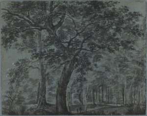 Woods at Night with Travelers by Joris van der Haagen