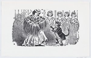 A Woman Dancing with a Cat in a Suit