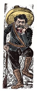 The Mexican Revolution (1910-1920) - General Genovevo de la O, a Revolutionary Follower of Emiliano Zapata (xylography) by Jose Guadalupe Posada (1852-1913)