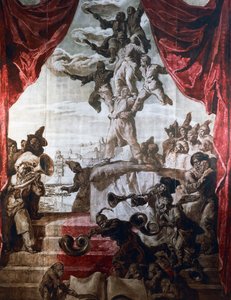 Decoration in the ballroom of Hotel Wandel in Paris, 20th century by José María Sert