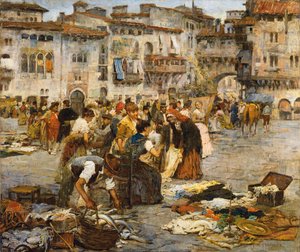 A Market in Granada by Jose Fernandez Alvarado