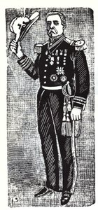 Portrait of Porfirio Diaz (1828-1915), President of the Republic of Mexico. Xylography by Jose Guadalupe Posada (1852-1913) by José Guadalupe Posada