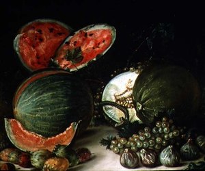 Still Life with Watermelons by Jose Lopez Enguidanos
