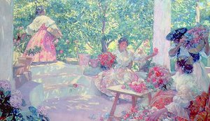 The Spanish Garden by Jose Mongrell y Torrent