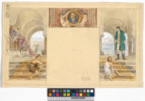 King of the Alps and Misanthrope (Design for the Ferdinand Raimund Cycle "King of the Alps and Misanthrope" at Kogl Castle, Attergau) by Josef Engelhart