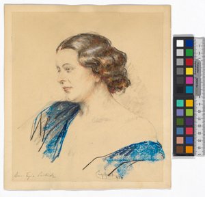 Ann-Tizia Leitich, Writer and Journalist by Josef Engelhart