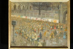 The North Station on Nov. 8, 918 by Josef Engelhart