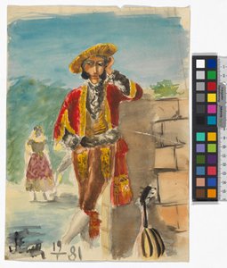 Costume Figures (Spaniards?) by Josef Engelhart