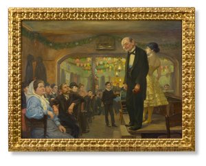 Folk Singer Performance (Jean Meneghini and Mizzi Lang) in a Viennese Suburban Inn by Josef Engelhart