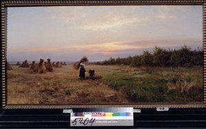 Harvest in the Evening Light by Josef Evstafievich Krachkovsky