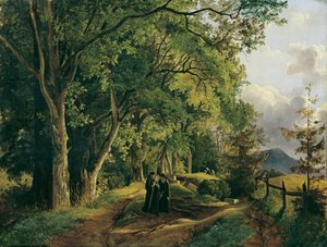 Path to Mariahilfberg near Gutenstein by Josef Feid