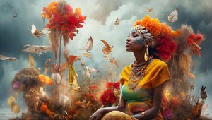 Dreamcore Dreamlike Scene Aborigines 03