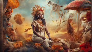 Dreamcore Dreamlike Scene Aborigines 04