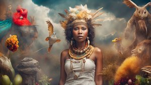 Dreamcore Dreamlike Scene Aborigines 05