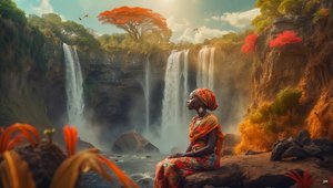 Dreamcore Dreamlike Scene Africa 04
