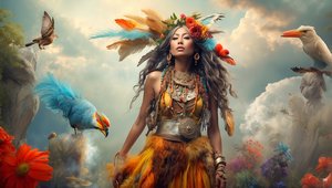Dreamcore Dreamlike Scene Native American 02