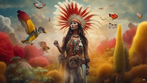 Dreamcore Dreamlike Scene Native American 03
