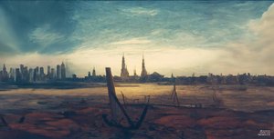 JJM Recreates Friedrich-C-D: City at Moonrise (Skyscrapers) by Josef Johann Michel