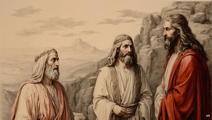 Jesus Transfiguration with Moses and Elijah 01 by Josef Johann Michel