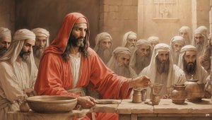Jesus Says to the Servants - Fill the Water Jars - Wedding at Cana 02 by Josef Johann Michel