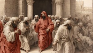 Jesus Drives the Merchants from the Temple 02 by Josef Johann Michel