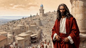 Jesus Taken to the Pinnacle of the Temple by the Devil - Throw Yourself Down 04 by Josef Johann Michel