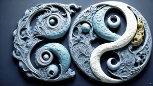 Encaustic Feng Shui Concept of Yin and Yang 02 by Josef Johann Michel