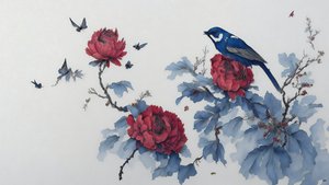Peony in Blue 01