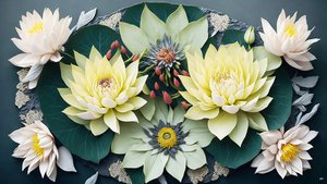 Mandala: Water Lilies Elements 02